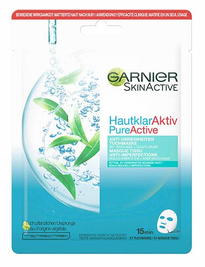 gesichtspflege gesichtspflege marken pure active anti unreinheiten tuchmaske